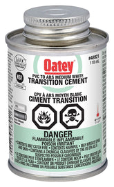 Oatey 31532 Transition Cement, Liquid, White, 118 mL